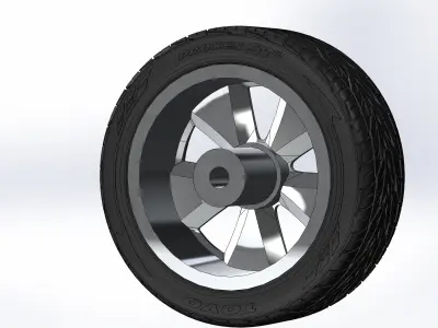 Custom wheels US Mags Whittier for your scale model 3D print model