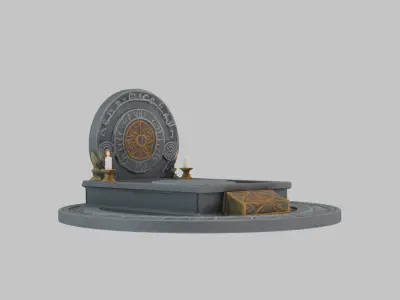 Mystical Stone Altar 3D Model Low-poly 3D model