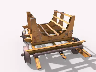 Empty Oil Tank Railcar 3D model