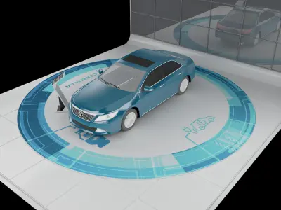 Booth Exhibition Stand a224a 3D model