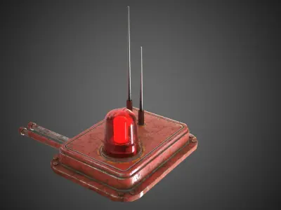 Industrial signal light Free low-poly 3D model