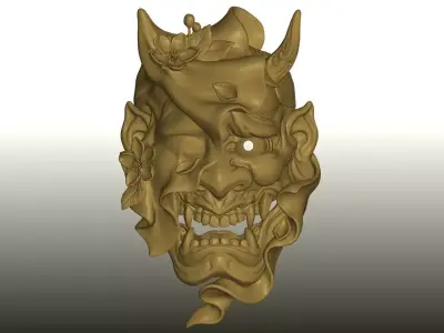 Hannya Mask Sakura 3D print model