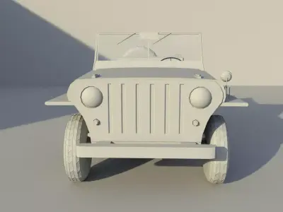 low poly jeep Low-poly 3D model