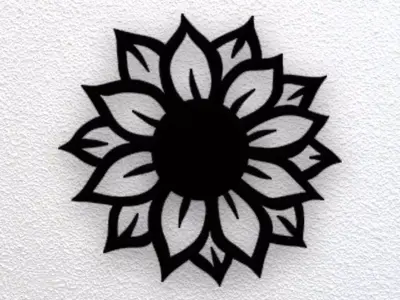 Flower Wall Art 3D print model 20