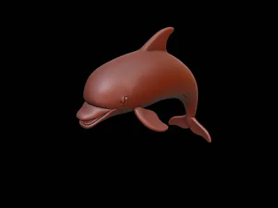 Dolphin Animal Sculpture 3D print model