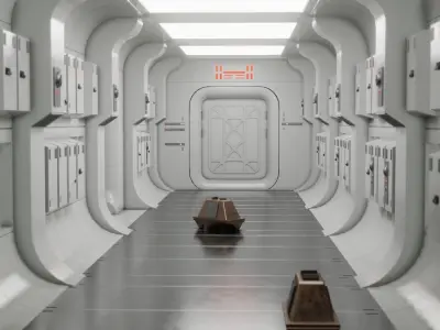 Star Wars  Tantive IV interior Blender Free 3D model