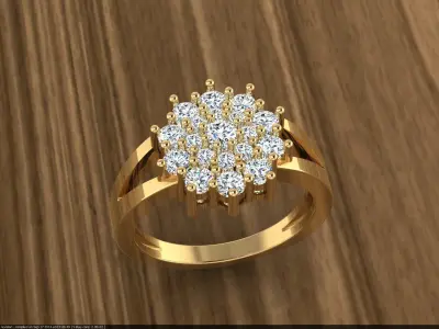 Diamond Jewelry Ring 3D print model
