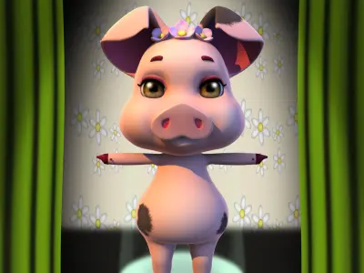 Bouguet Pig 3D model