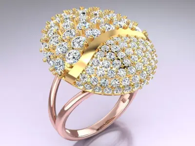 Diamond Ring - Womens Rings - GN220 3D print model