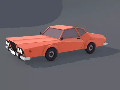 Sports Car - Low Poly  Low-poly 3D model
