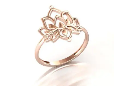 flower ring 3D print model