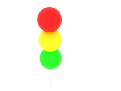 Traffic Lights Cake Pop 3D model