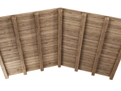 Gable Wooden Ceiling V2  3D model