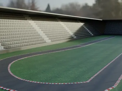 Race Track Low-poly 3D model