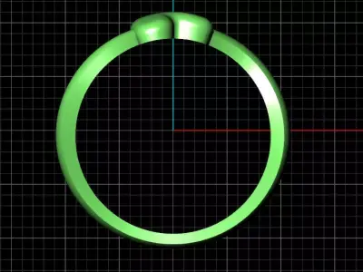 F alphabet baypass ring 3D print model