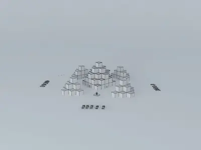 Cubic Step Pyramid 3D model