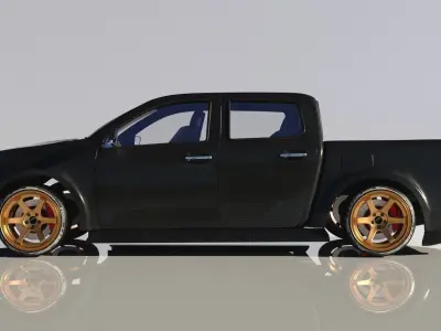 Model 3d Car D-max2020  Custom Cabon 3D model