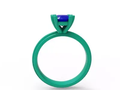 Oval diamond ring 3D print model purchase