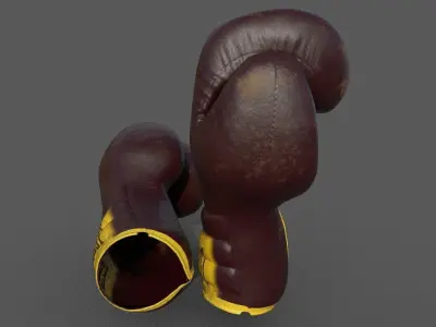 boxing gloves clasic  3D model