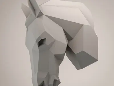 Horse head 3D model purchase