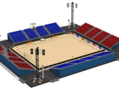 Beach Football Soccer Stadium 3D model