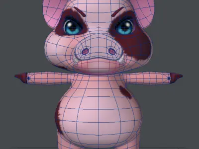Thicker Pig 3D model