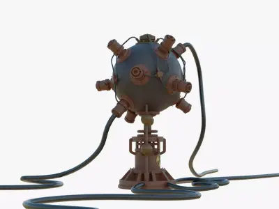 Nuclear reactor Low-poly 3D model