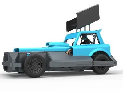 New Zealand Superstock car Version 3 Scale 1 to 25 3D print model