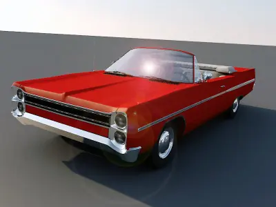 1968 plymouth fury 3 convertible 3D model