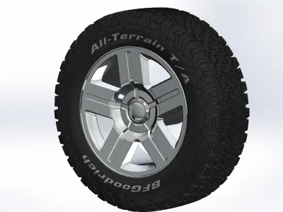 Wheels FR37 for scale model of Chevy Silverado  3D print model