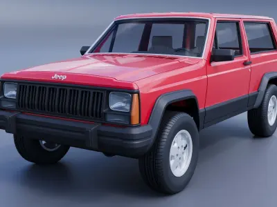 Jeep Cherokee XJ  2 Door 1984 3D print model