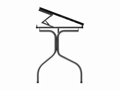 Folding glass top adjustable drafting table 3D model