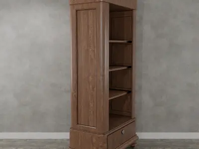 Classic Office Bookcase Low-poly 3D model Low-poly 3D model