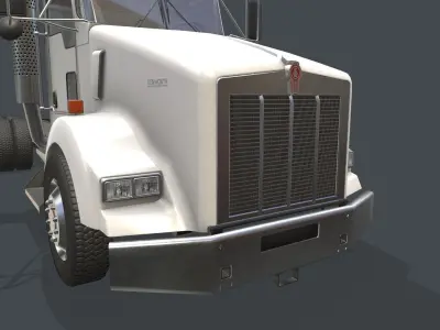 Kenworth T800 Chassis Low-poly 3D model