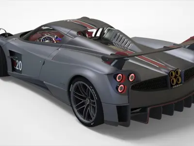 Pagani Huayra Roadster Low-poly 3D model
