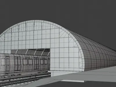 Stockholm metro station II 3D model