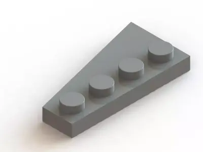 Lego 2 x 4 Wedge Plate Free 3D model