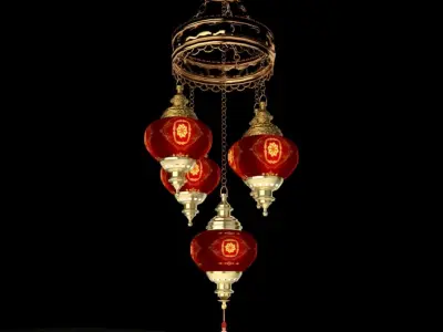 Chinese red lantern 3D model