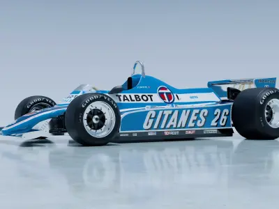1981 Ligier JS17 Jacques Laffite 3D model