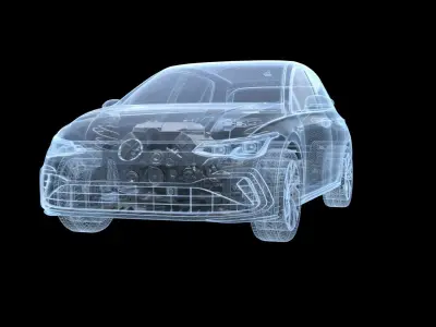 Technology oriented car 3D model 3D model