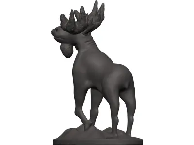 Moose statue 3D model