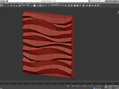 3d wall panel decoration low poly 3d model Low-poly 3D model