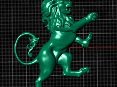 Shape of Lion  3D print model