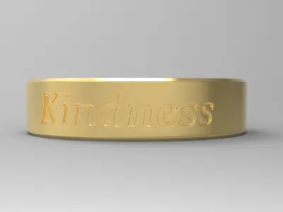 Kindness Ring Gold 3D print model