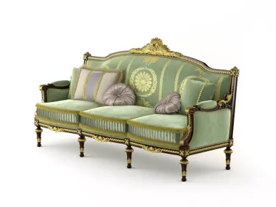 Emerald victorian sofa by Modenese 3D model