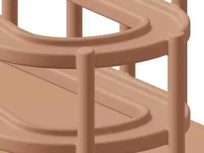 Plastic Premium Mountain Road Toy 3D model