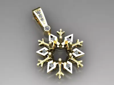 Christmas necklace 3D model 3D print model