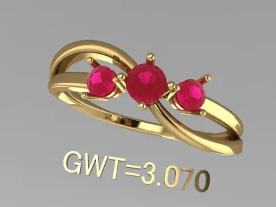 FASION UNIK RING 3D model shop