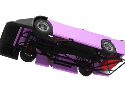 Asphalt Outlaw Super late model Scale 1 to 25 3D print model