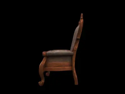3d Model  Ladderback Chair Isolated On High Render 3D model